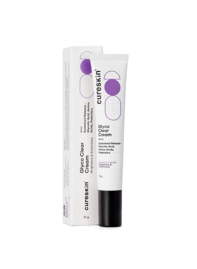 Cureskin Glyco Clear Cream | Repair Cream with Sustained Release | Glycolic Acid, Amino Acids and Prebiotics - Image 1